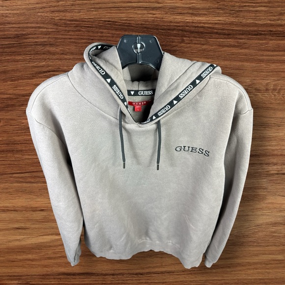 Men’s Guess Hoodie Sweater Beige Size L - Picture 1 of 8